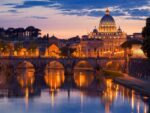 Night View of St. Peter's Cathedral, Rome