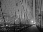 On Brooklyn Bridge at Night, NYC
