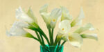 White Callas In a Green Vase (detail)