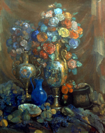 Vases, Flowers, Fruits, 1912