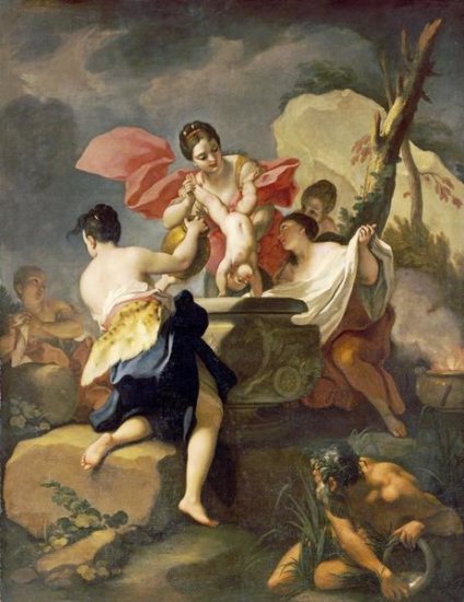 Thetis Dipping the Infant Achilles Into Water from the Styx