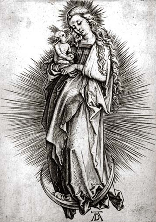 The Virgin and Child On a Crescent
