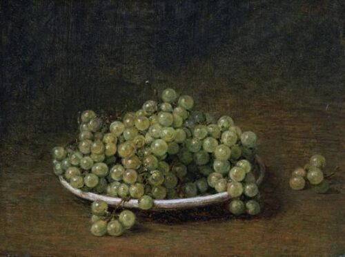 White Grapes On a Plate