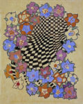 Floral and Chequered Fabric Design, c. 1916