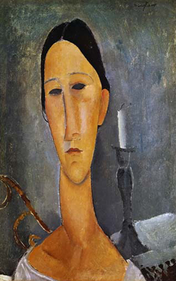 Hanka Zborowska with a Candlestick