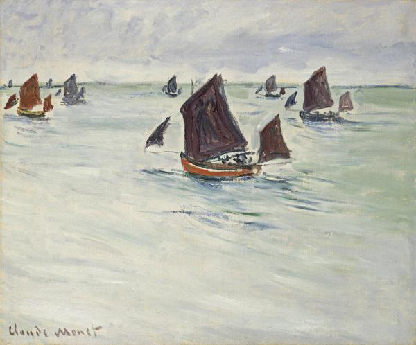 Fishing Boats Off Pourville, 1882