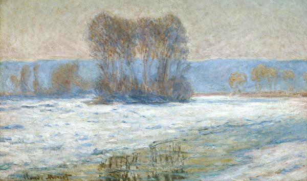 The Seine at Bennecourt, Winter