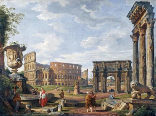 A Capriccio View of Rome with the Colisseum
