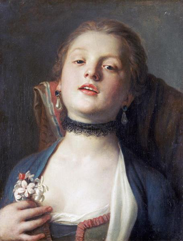 A Girl Wearing {earl Drop Earrings