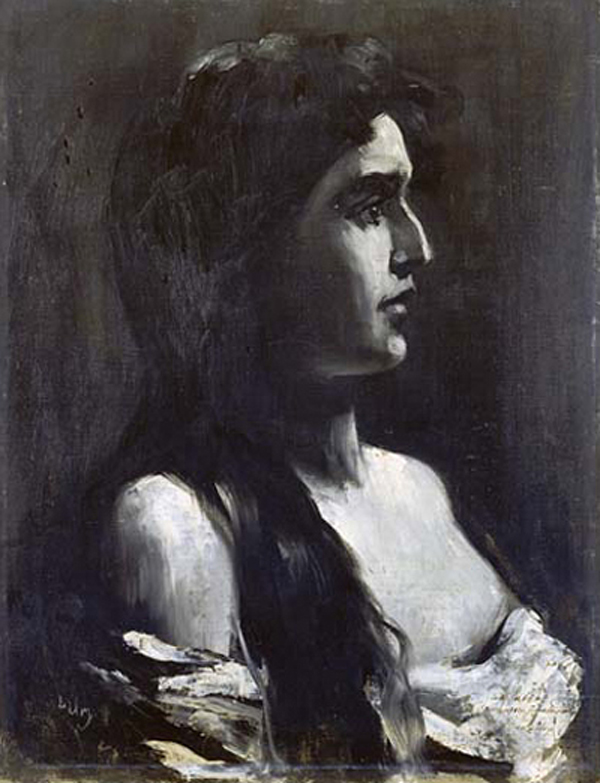 A Young Girl In Profile