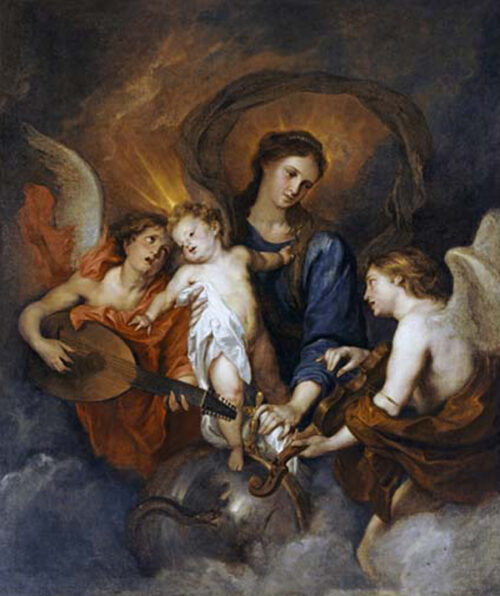 The Madonna and Child With Two Musical Angels