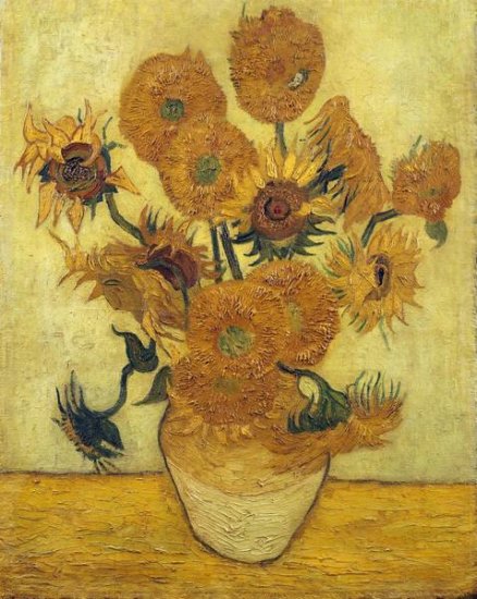 Vase with Fifteen Sunflowers 1889