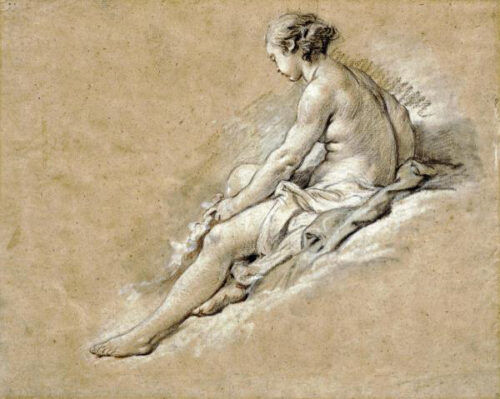 A Nude Girl Seated