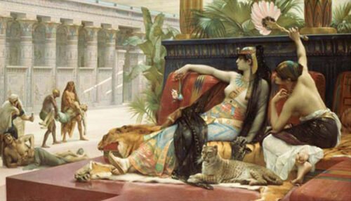 Cleopatra Testing Poison On Condemned Slaves