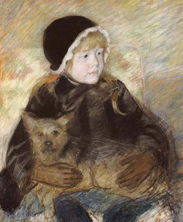 Elsie Cassatt Holding a Big Dog