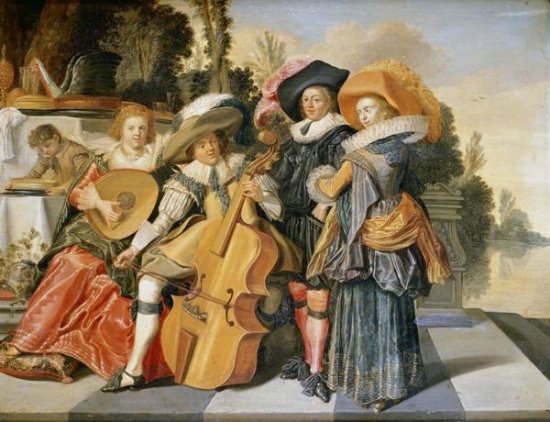Elegant Figures Making Music