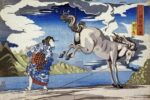A Strong Woman Subduing a Wild Horse