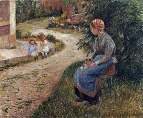 The Maid Sitting in the Garden at Eragny