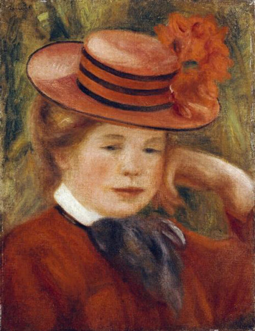 A Young Girl with a Red Hat