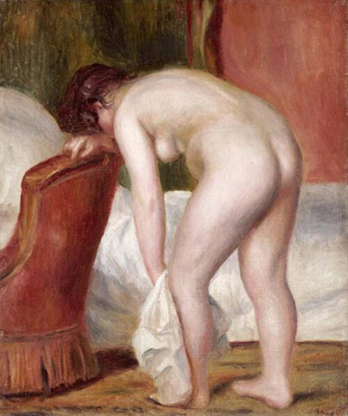 Female Nude Drying Herself