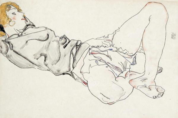 Reclining Woman with Blond Hair