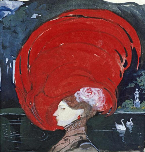 A Lady In a Large Red Hat