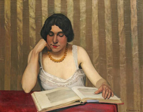 Reader with a Yellow Necklace