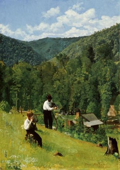 The Farmer and His Son At Harvesting