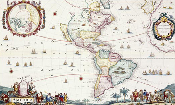 Map of the Americas, 1696