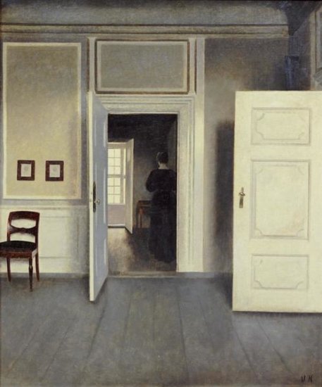 An Interior with a Woman