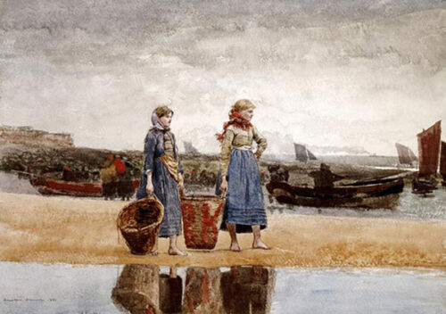 Two Girls on The Beach, Tynemouth