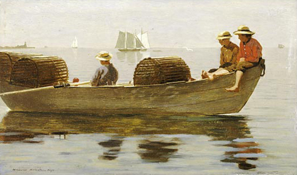Three Boys In a Dory