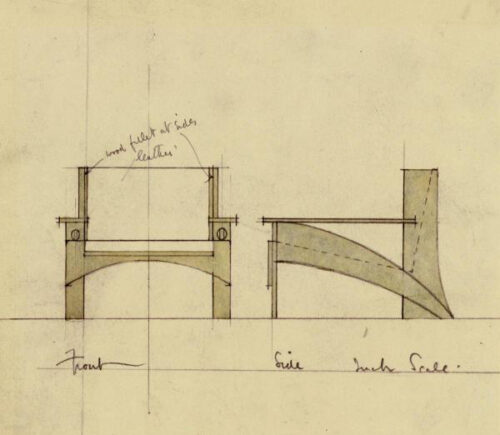 Design for an Armchair in Oak