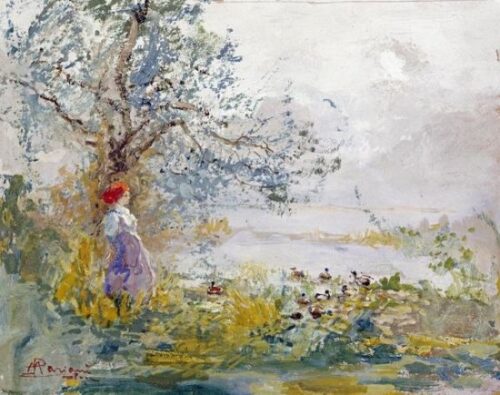 A Peasant Girl with Ducks