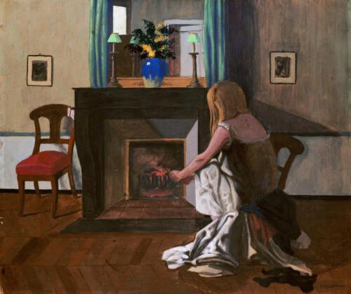 Interior with a Woman in a Shirt