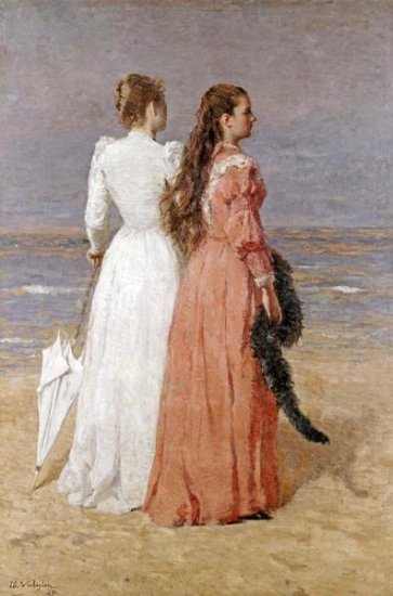 Elegant Women on a Beach