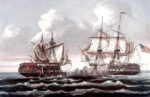 U.S.S. "Constitution" Defeating The British Ship,"Guerriere" - War of 1812