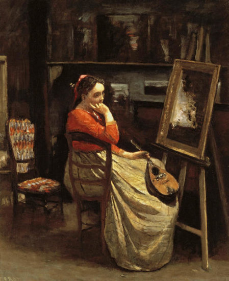 Corot's Studio, Young Woman with a Mandolin