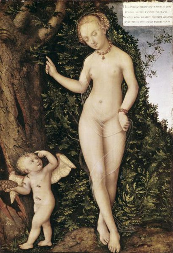 Venus and Cupid with Bee Hive