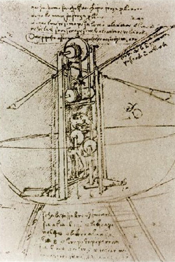 Drawing of a Flying Machine