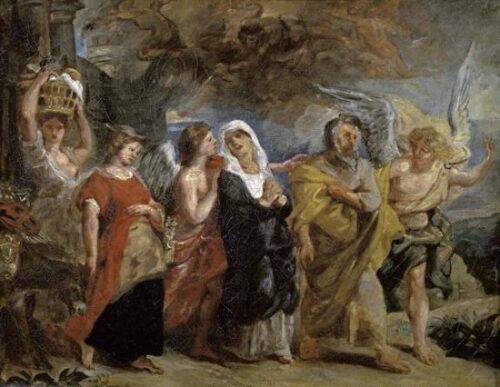 Copy After " The Flight of Lot " by Rubens