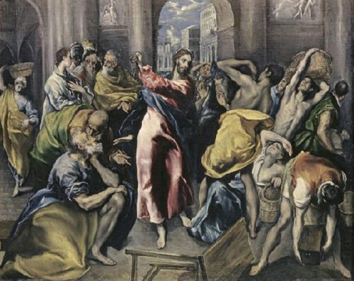 Christ Driving Moneychangers From Temple