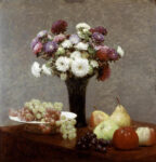 Still Life with Dahlias and Fruit
