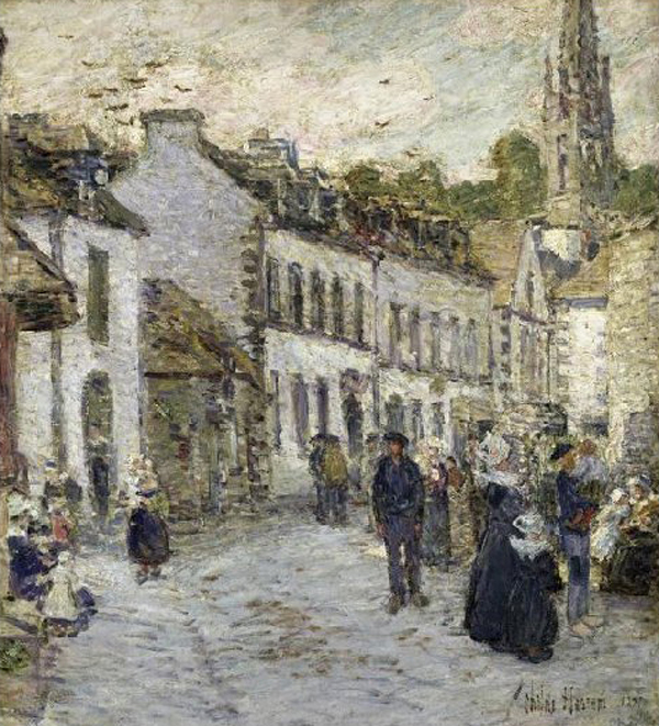 Street in Pont Aven in Evening