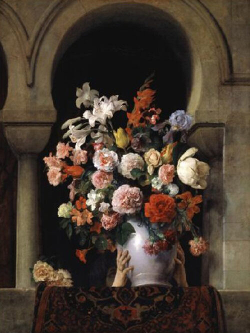 Vase of Flowers In The Window