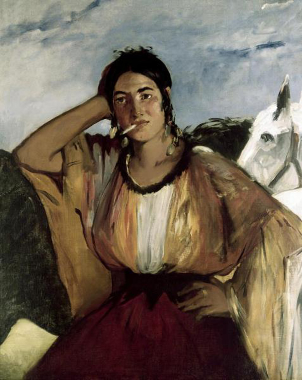 Gypsy with a Cigarette (Indian Woman Smoking)
