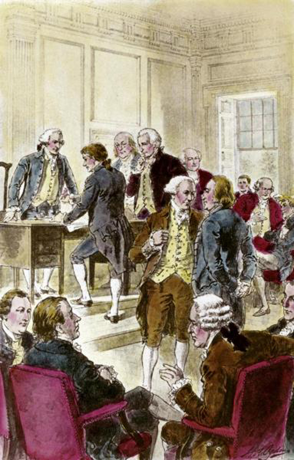 Signing the Declaration of Independence, July 4, 1776