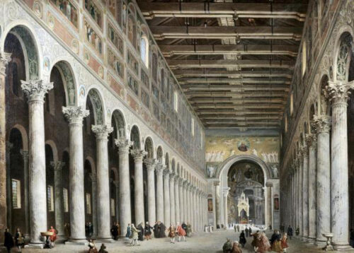 Interior of San Paolo fuore le Mura, Rome