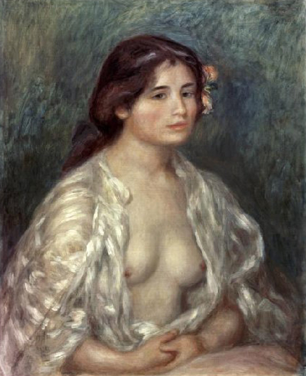 Gabrielle in an Open Blouse
