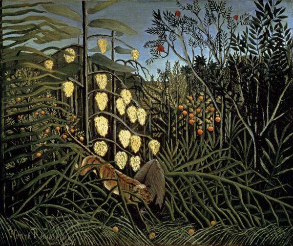 Tropical Forest: Barrling Tiger and Bull